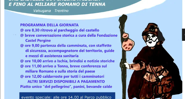 “Giornata del Camminare”: domenica l’unico evento in Trentino, da Pergine a Tenna a piedi sulle tracce della storia