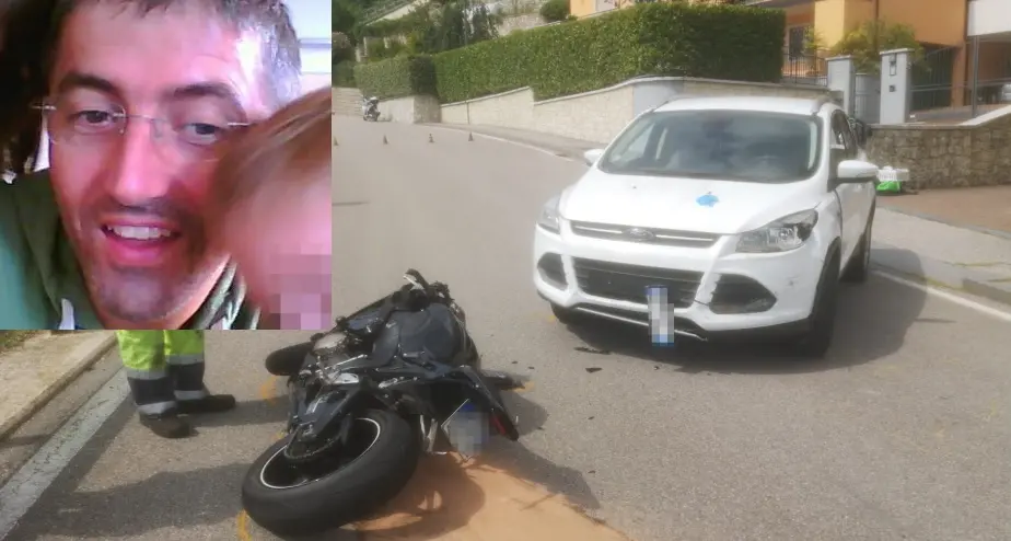 Frontale in moto, la vittima è Giorgio Gasperotti, imprenditore: era sulla strada di casa, lascia moglie e due bambini