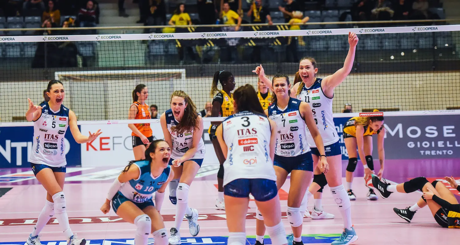 A2 femminile: l’Itas Trentino chiude il 2022 vincendo al Sanbapolis contro la capolista