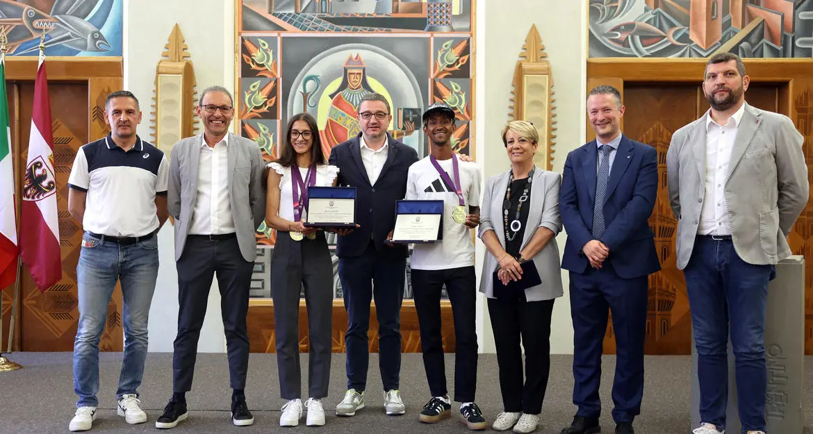 Battocletti e Crippa, cerimonia in Provincia per \"ringraziarli\", e loro rilanciano: «Ora le Olimpiadi»