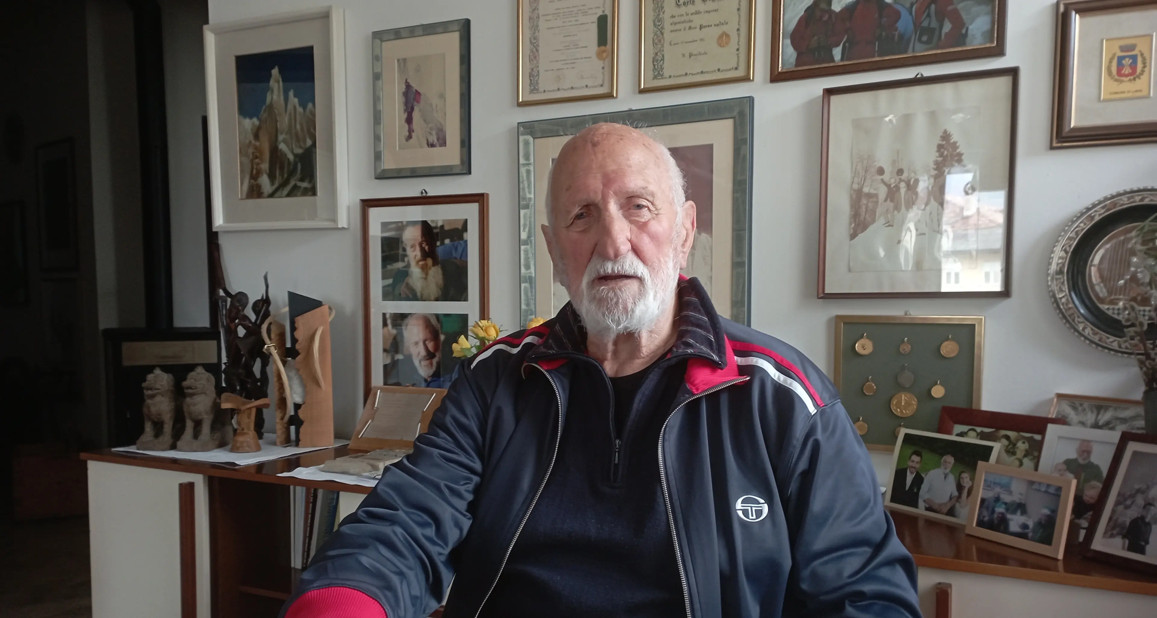 Carlo Claus, 95 anni di ricordi, dalle scalate sul Basso al Cerro Torre con Maestri
