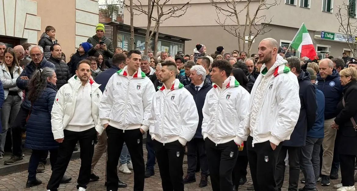 Grande festa a Cembra per i campioni olimpici del curling
