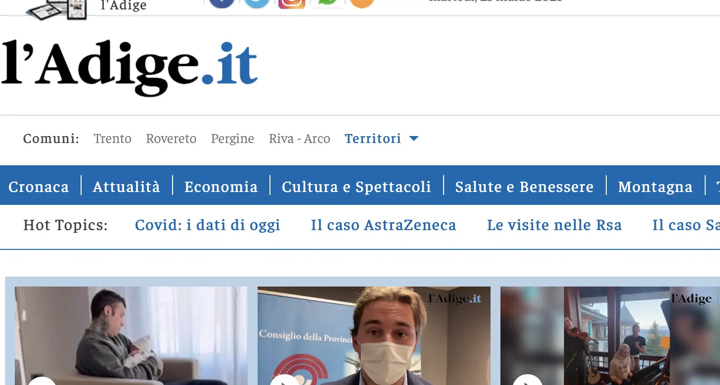 Attiva le notifiche, l’Adige ti aggiorna sulle notizie più importanti del giorno