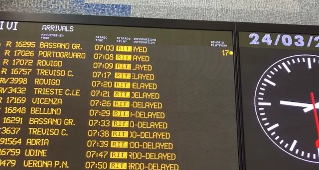 Ferrovie:ancora disagi a Venezia,in tilt sistema informativo