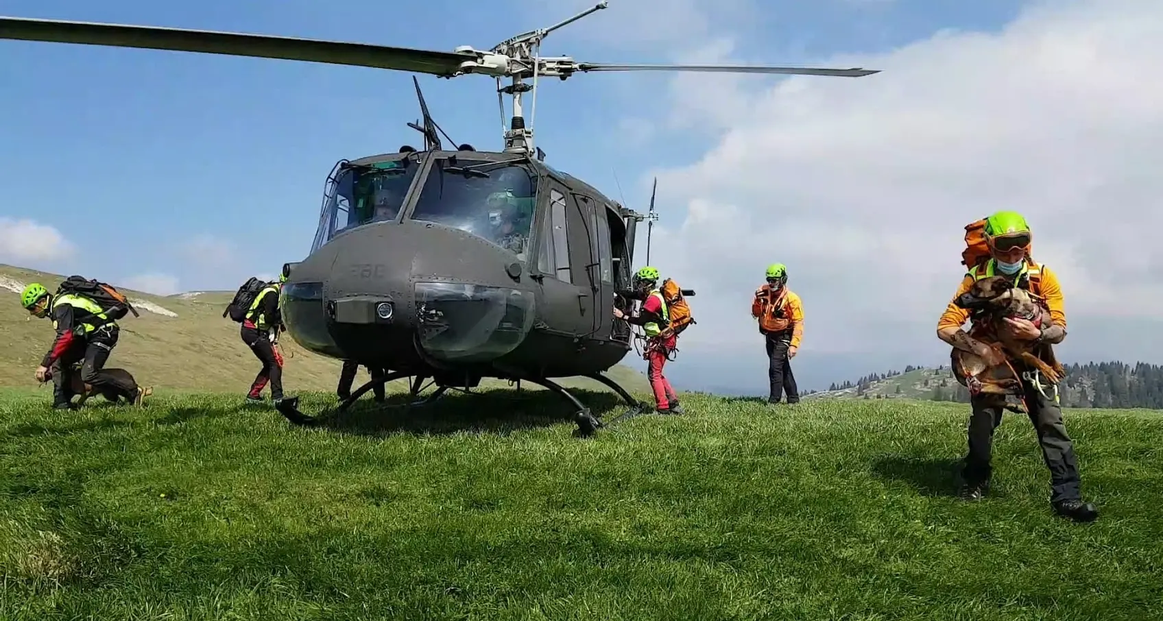 Ecco i bravissimi (e bellissimi) cani da ricerca e salvataggio in montagna