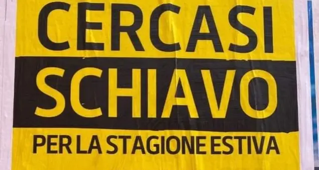 1 maggio: manifesti provocatori a Lipari, \"Cercasi schiavo\"