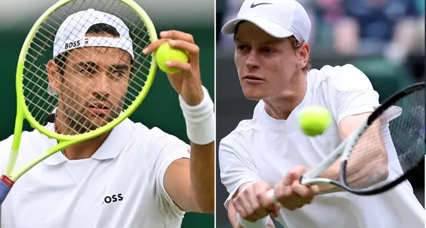 Tennis italiano spettacolo a Wimbledon: Sinner vince il derby con Berrettini