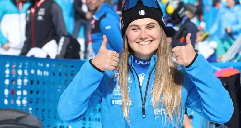 Discesa di Coppa del mondo, Laura Pirovano in testa