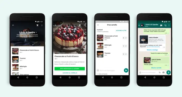 Ecco WhatsApp come shop aggiunta la funzione \"carrello\"