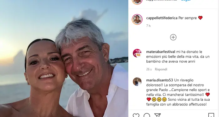 Un abbraccio alla moglie di Paolo Rossi