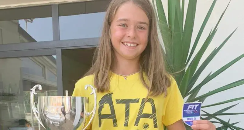 Vittoria Segattini dell'ATA campionessa italiana di tennis Under 13