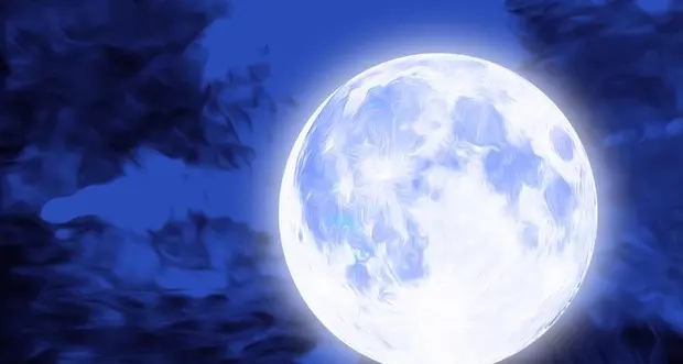 Il bel cielo di ottobre dalla Luna Blu a Marte è spettacolo notturno