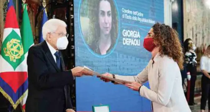 Giorgia Depaoli premiata da Mattarella Una vita spesa per aiutare gli altri