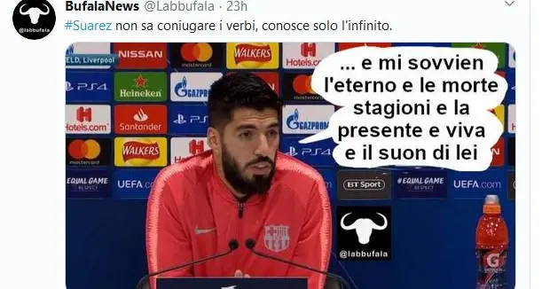 L'esame italiano di Suarez l'ironia corre sui social