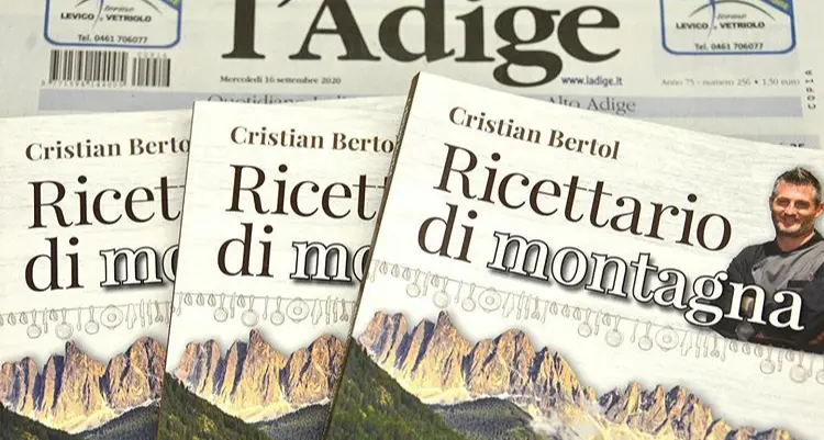 Le ricette «di montagna» dello chef Cristian Bertol da oggi in edicola con l'Adige