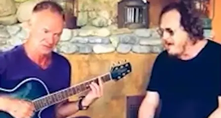 Sting e Zucchero improvvisano \"Fields of gold\" in italiano - Video
