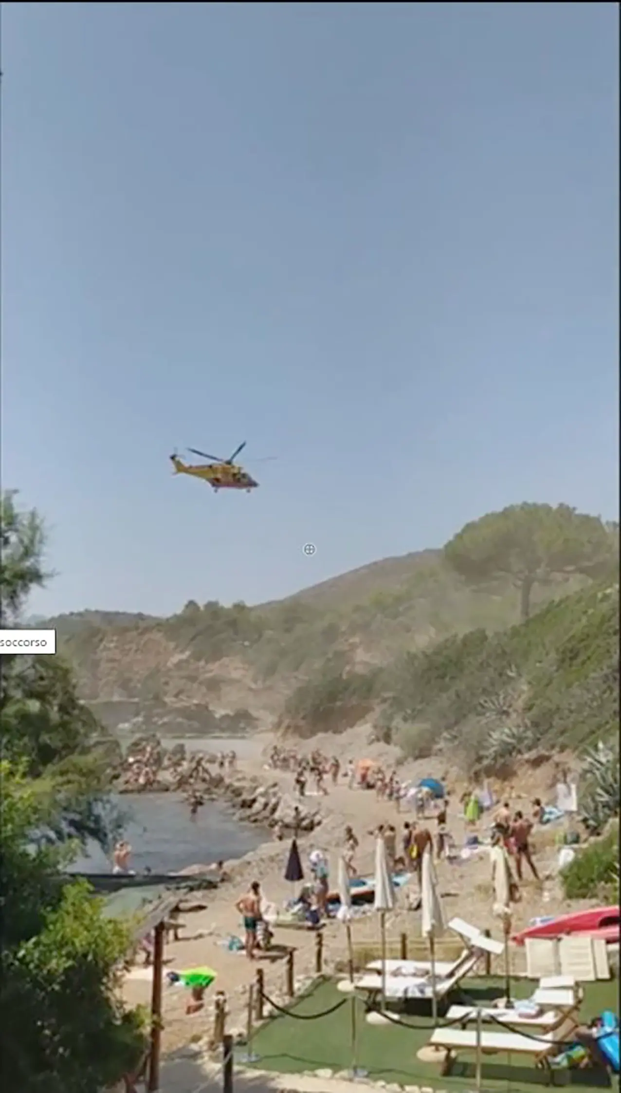 ROVERETO SPIAGGIA FELCIAIO FIRENZE TURISTA ROVERETANO GRAVE dopo tuffo da scogli
