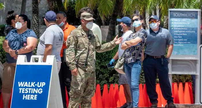 Coronavirus: negli Usa oltre 53mila casi in un giorno coprifuoco a Miami