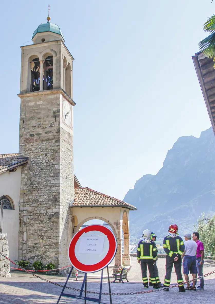 09/08/20 Tenno Cologna - Cede Portante che reggeva una delle Campane del Campanile della Chiesa di S. Zeno