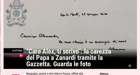 Il Papa scrive a Zanardi «Caro Alex, prego per lei»