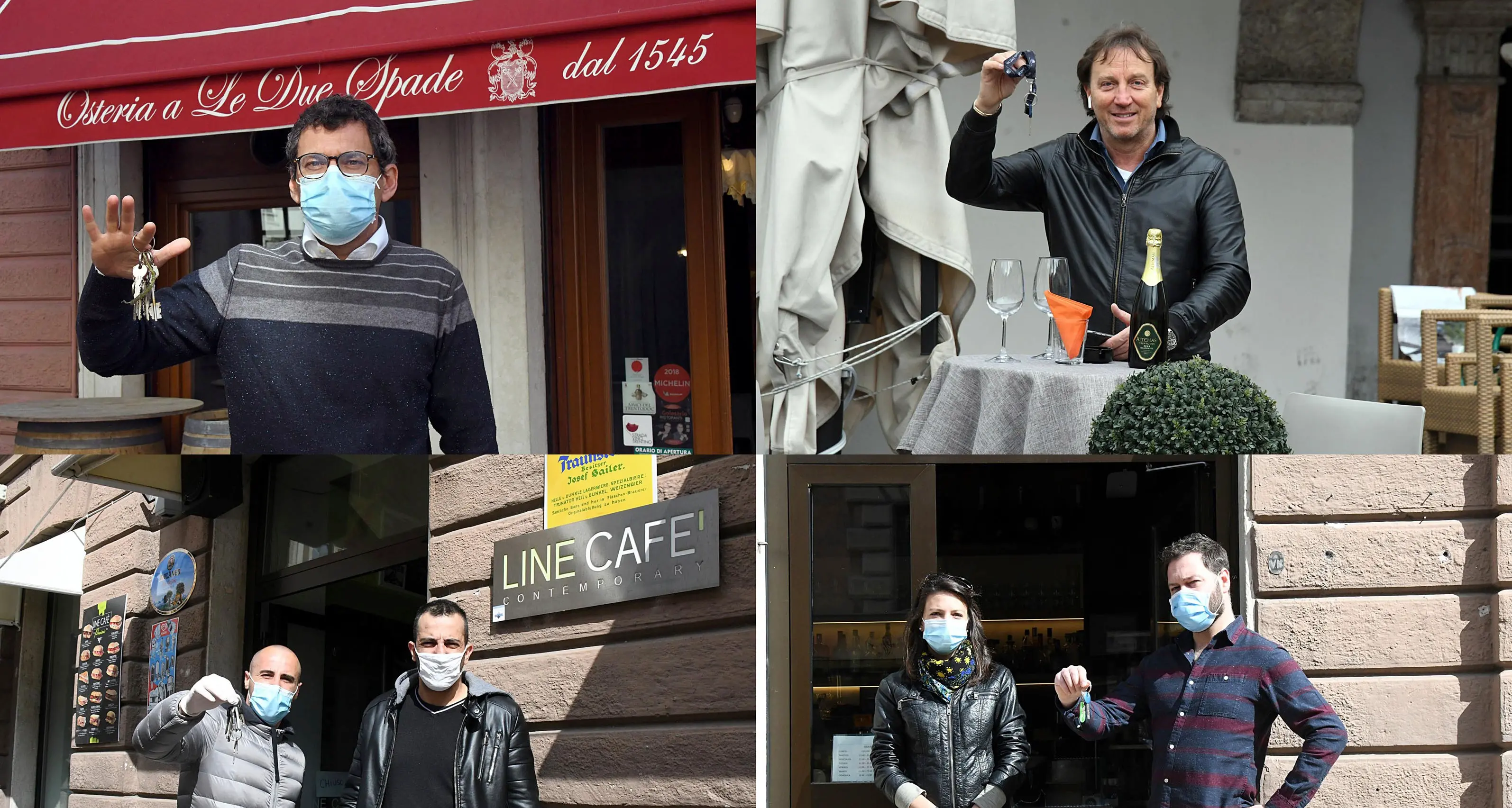 La protesta dei ristoratori con le chiavi in mano: «Ora lasciateci riaprire»