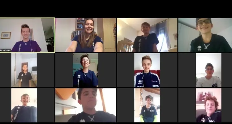 Trentino volley, l'Under 12 si allena con la webcam