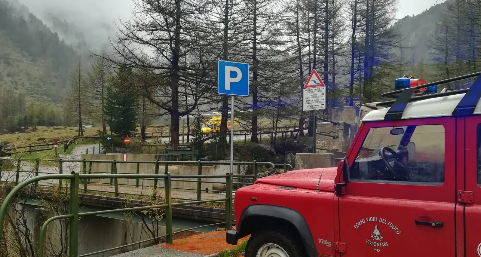 Infortunio alla Centrale di Malga Mare Operaio cade da muro di 5 metri portato in elicottero al S.Chiara