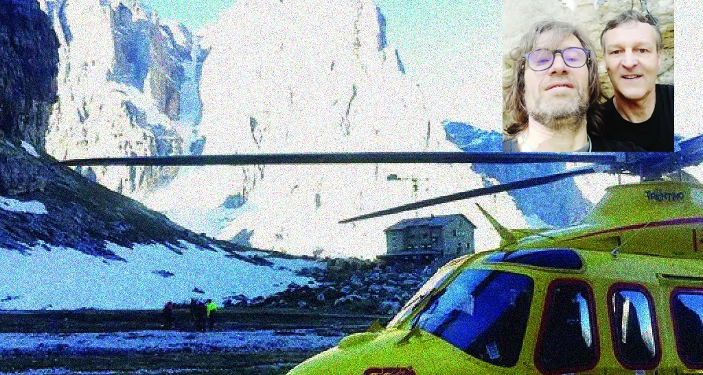 La tragedia alpinistica sul Brenta Lino Celva: «Ero davanti a Sergio Un grido, poi l'ho visto cadere»