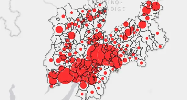Ecco la mappa interattiva dei contagi aggiornata per comune