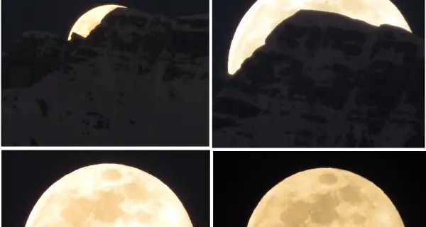Che spettacolo la superluna in Trentino
