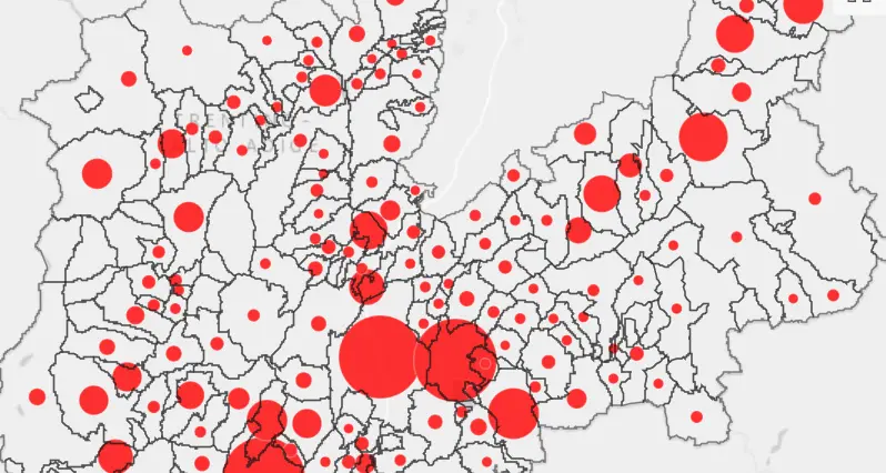 Nuovi contagi in Trentino Ecco la mappa interattiva con i dati comune per comune