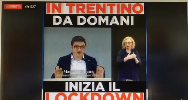 Fugatti va su Facebook e annuncia che da domani inizia il lockdown (ma è solo una gaffe grafica)