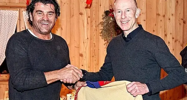 L'abbraccio Stenmark-Tomba a Madonna di Campiglio