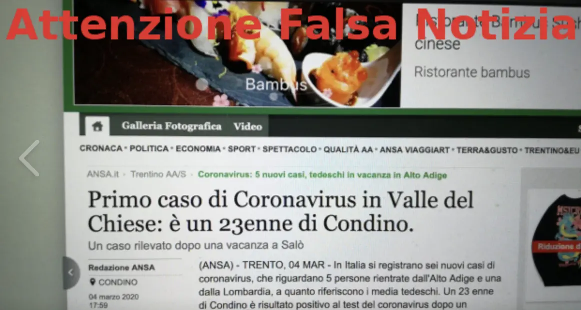 Chiese, nuova falsa pagina web che annuncia casi di coronavirus: autori individuati e denunciati