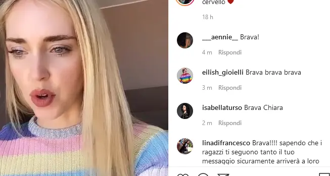 L'appello social (convincente) di Chiara Ferragni sul virus