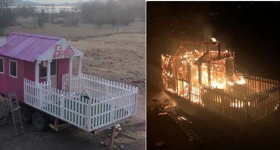 Piné, il carro di carnevale per la sfilata di oggi divorato dalle fiamme nella notte - Foto - Video Il gruppo dei \"Sugheri\": «Non ci arrendiamo»
