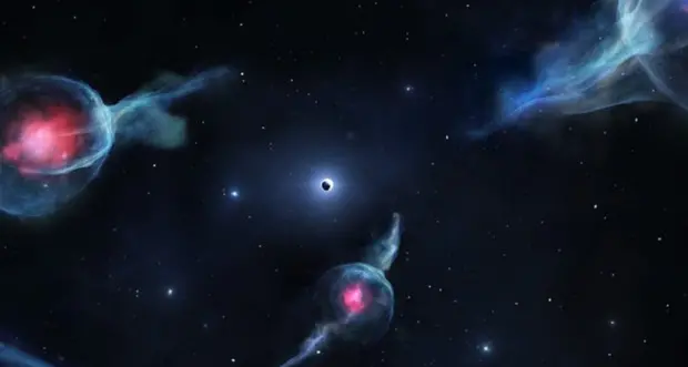 Strani oggetti nel cuore della nostra galassia: bolle di gas nel buco nero