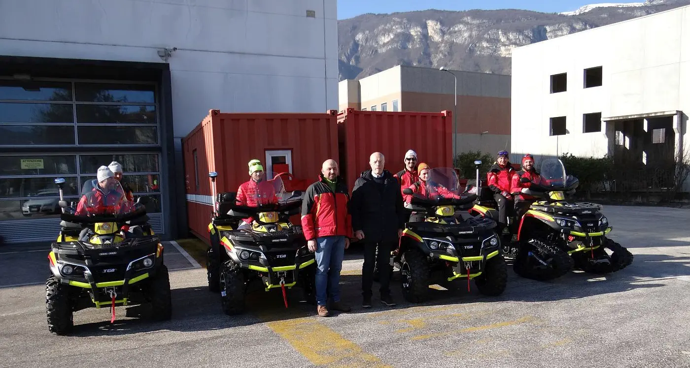 Quattro quad fiammanti per il Soccorso alpino