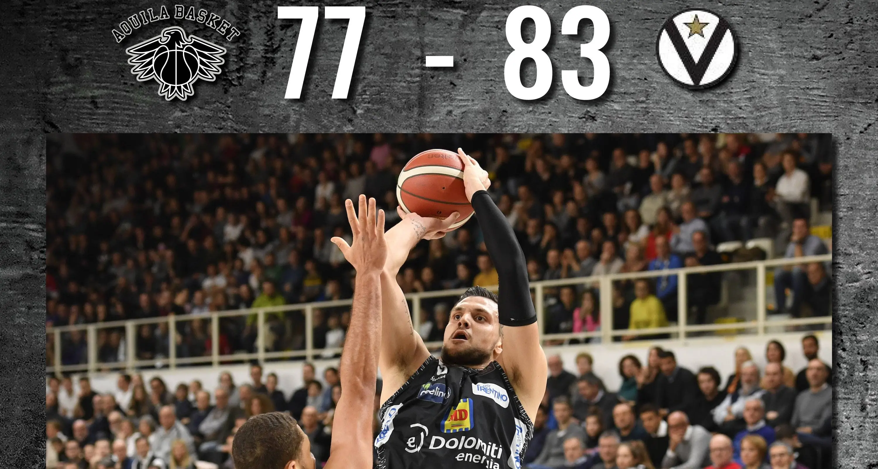 Aquila Basket sconfitta ma la Virtus deve sudarsela ed è stato grande basket