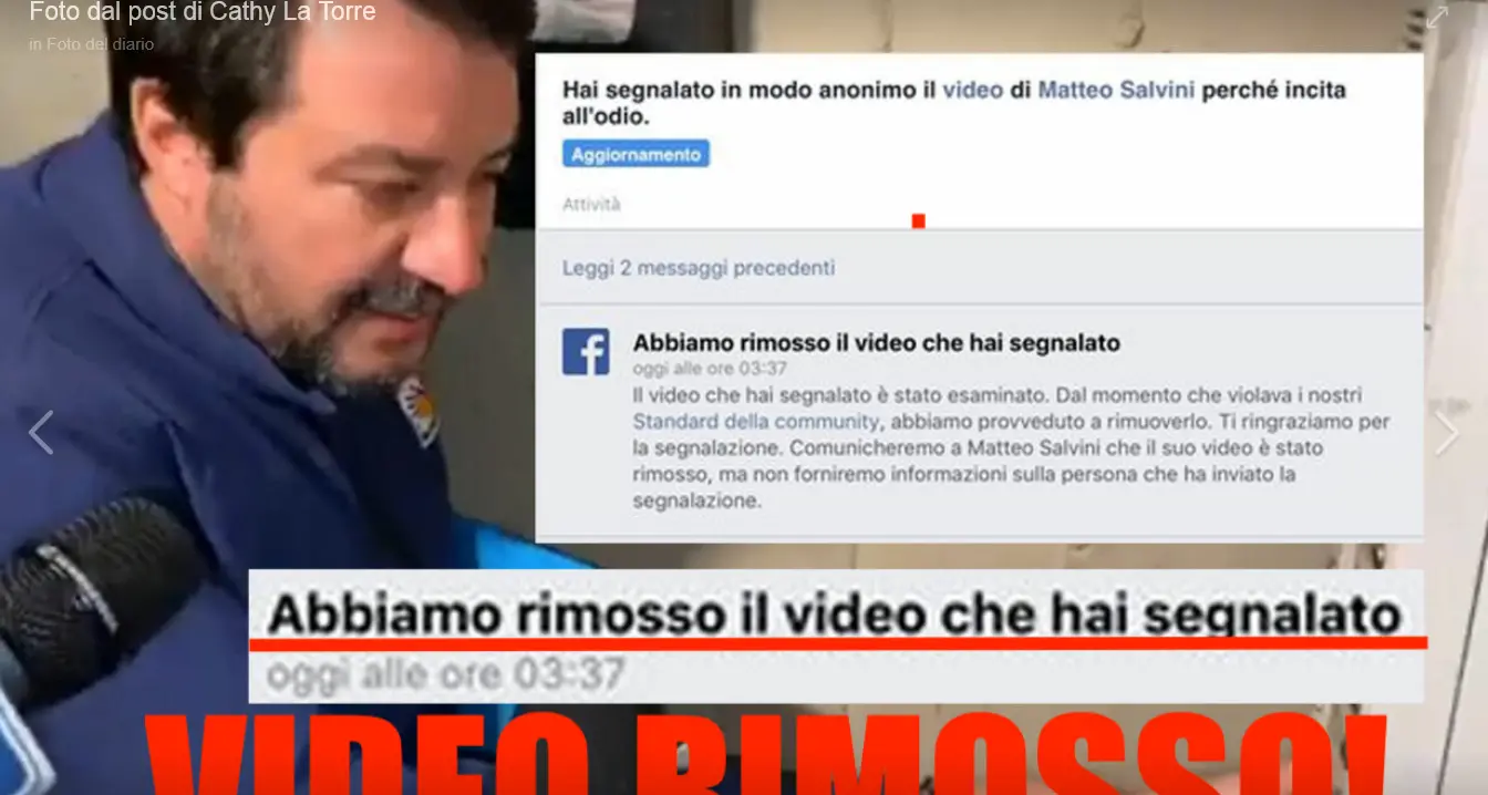 Facebook ha rimosso il video di Salvini al citofono perché «incita all'odio»