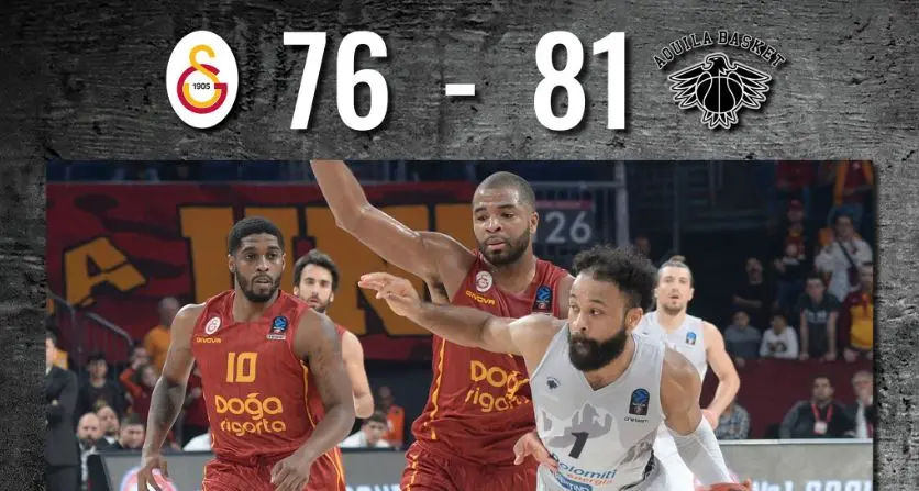 In Eurocup un'Aquila da urlo batte il Galatasay a Istanbul 76-81 in splendida rimonta