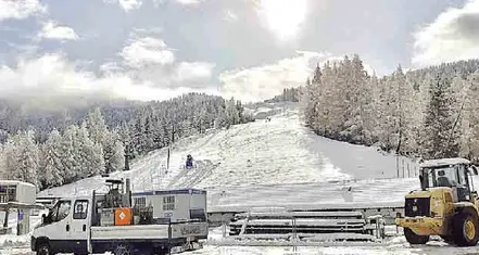 In Panarotta è ormai pronto l'impianto di innevamento