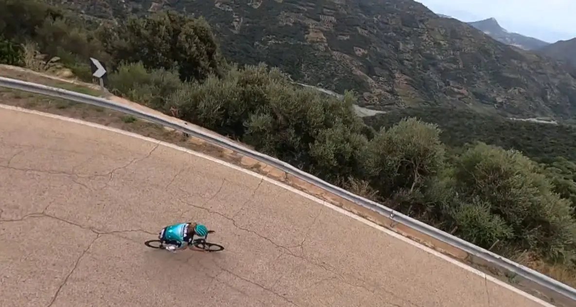 Un favoloso video dal drone per Daniel Oss dal cielo (con finale a sorpresa)