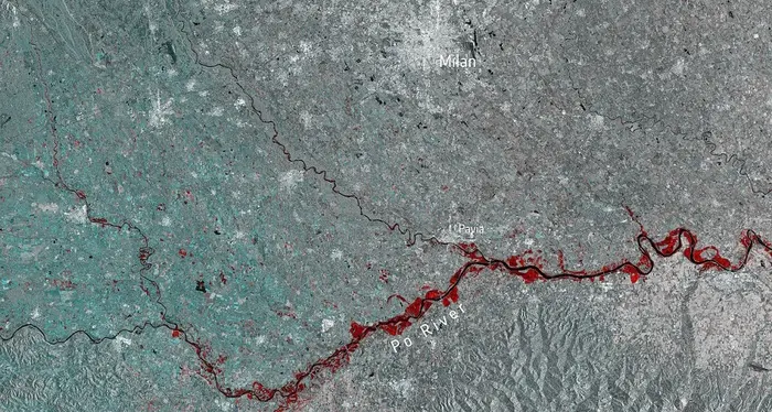 Alluvioni in Nord Italia: dallo spazio sembrano ferite