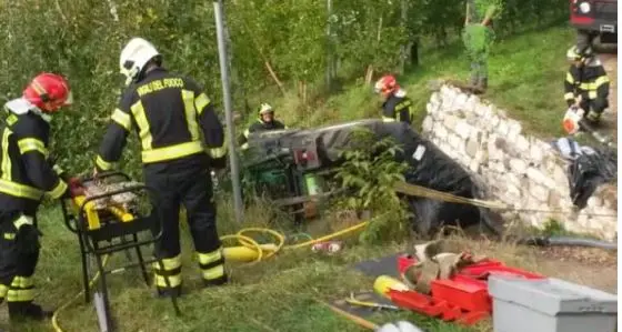 Trattore si ribalta nelle campagne di Taio: incolume il contadino