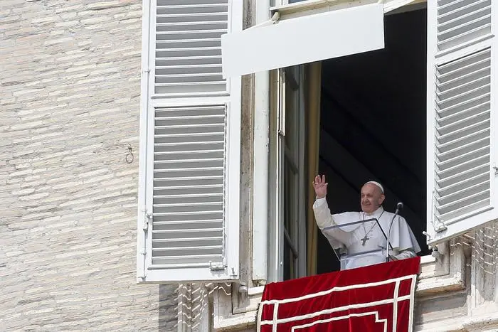 Pope Francis delivers his speech during Angelus prayer in St. Peter's Square at the Vatican, 01 September 2019. ANSA/FABIO FRUSTACI