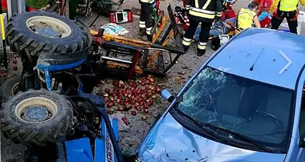 Comano, travolto dal trattore Ferito un uomo di 72 anni