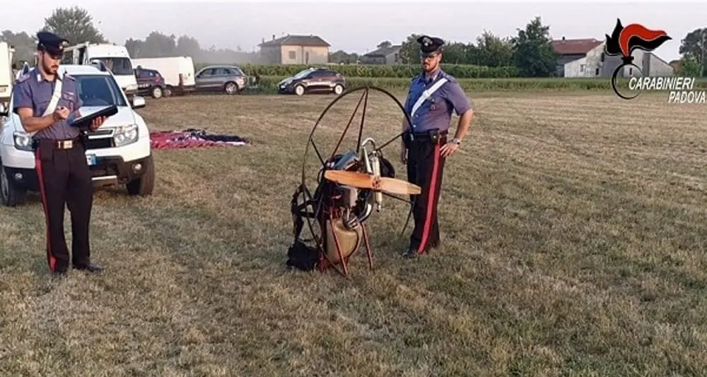 Incidente in volo nel Padovano: muore 29enne residente a Taio