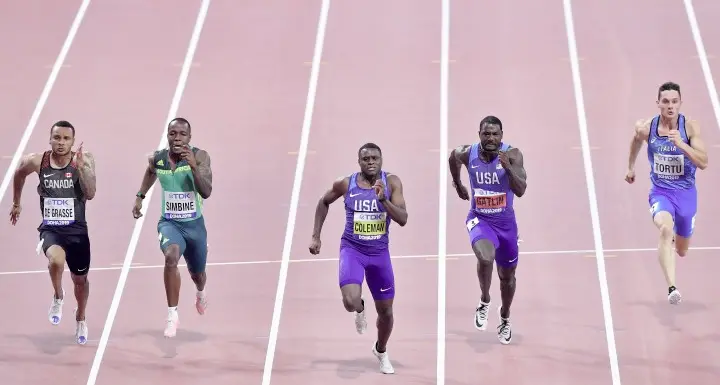Tortu è settimo nei 100 metri Oro all'americano Coleman
