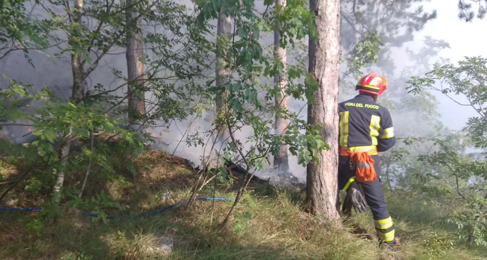 Mori: incendio e sentieri chiusi a Valle S.Felice